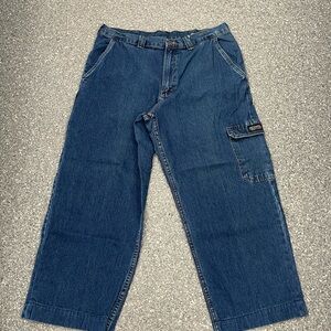 Blue Denim Cargo Jeans